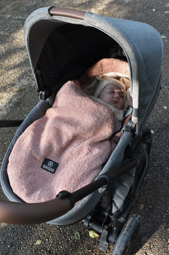 Zimní fusak Teddy Bear dusty pink