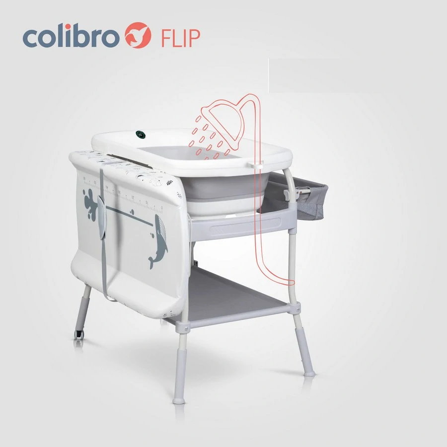 COLIBRO FLIP 2 V 1 – dětská vanička s teploměrem a přebalovací pult