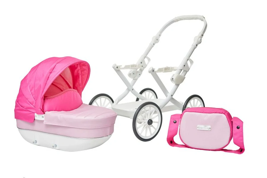 kočárek pro panenky Jasmine Kids Elegance pink
