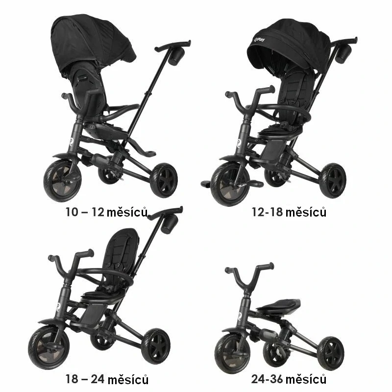 Ultra skládací tříkolka Qplay Nova Niello Black