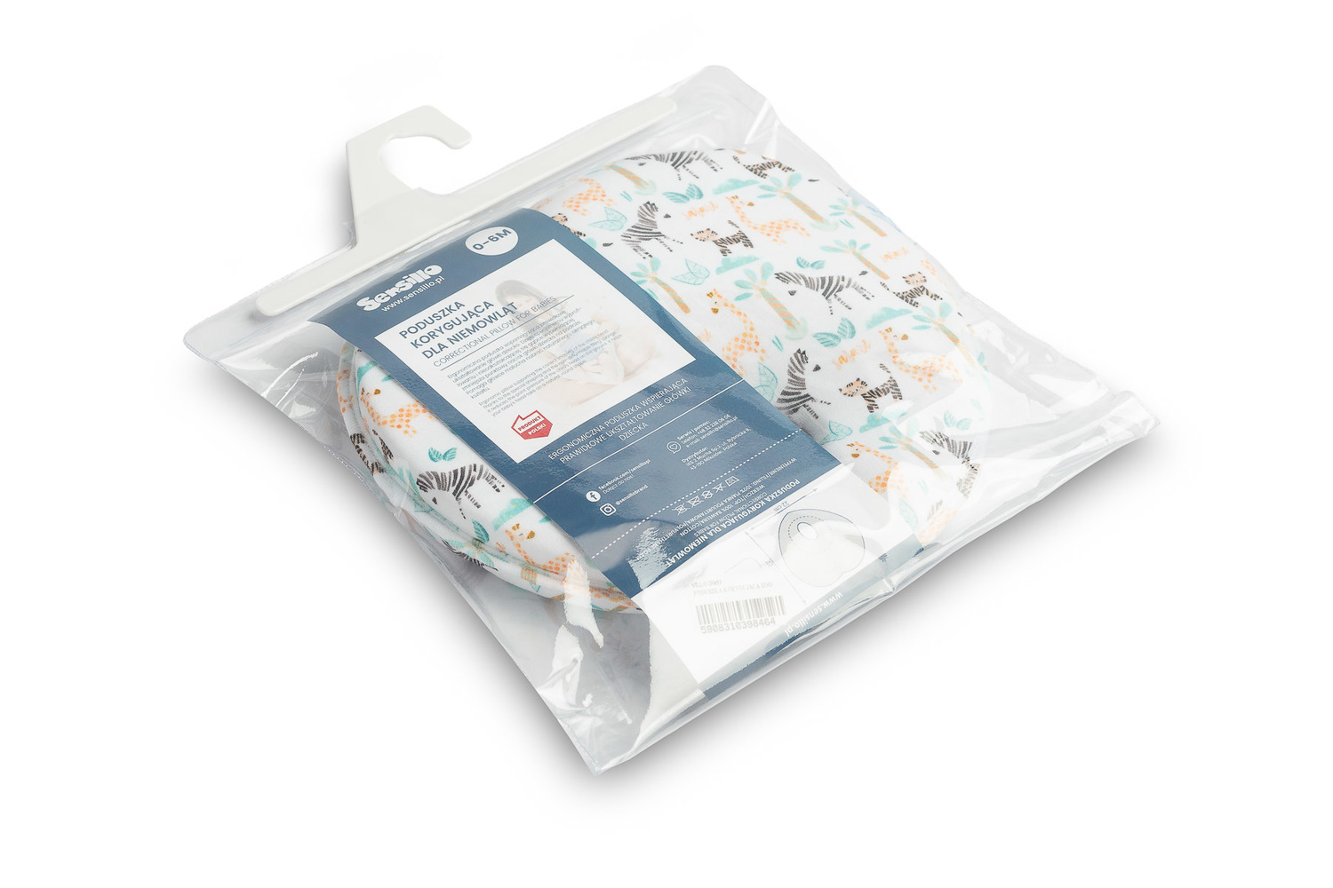 Ergonomický, tvarující polštářek pro miminko - Safari