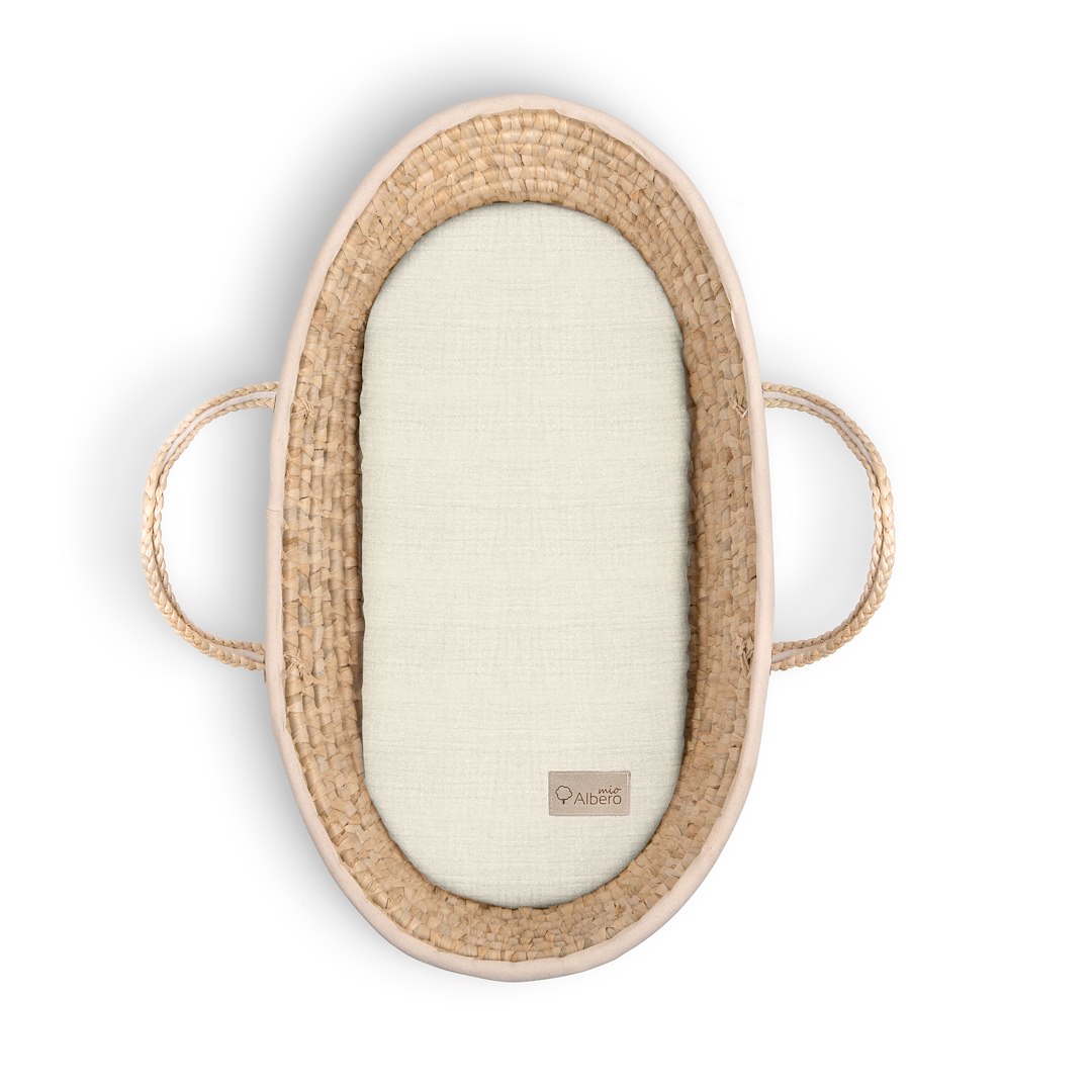 BAVLNĚNÉ PROSTĚRADLO DO KOČÁRKU ALBERO MUŠELÍN SADA (2KS ) Mint