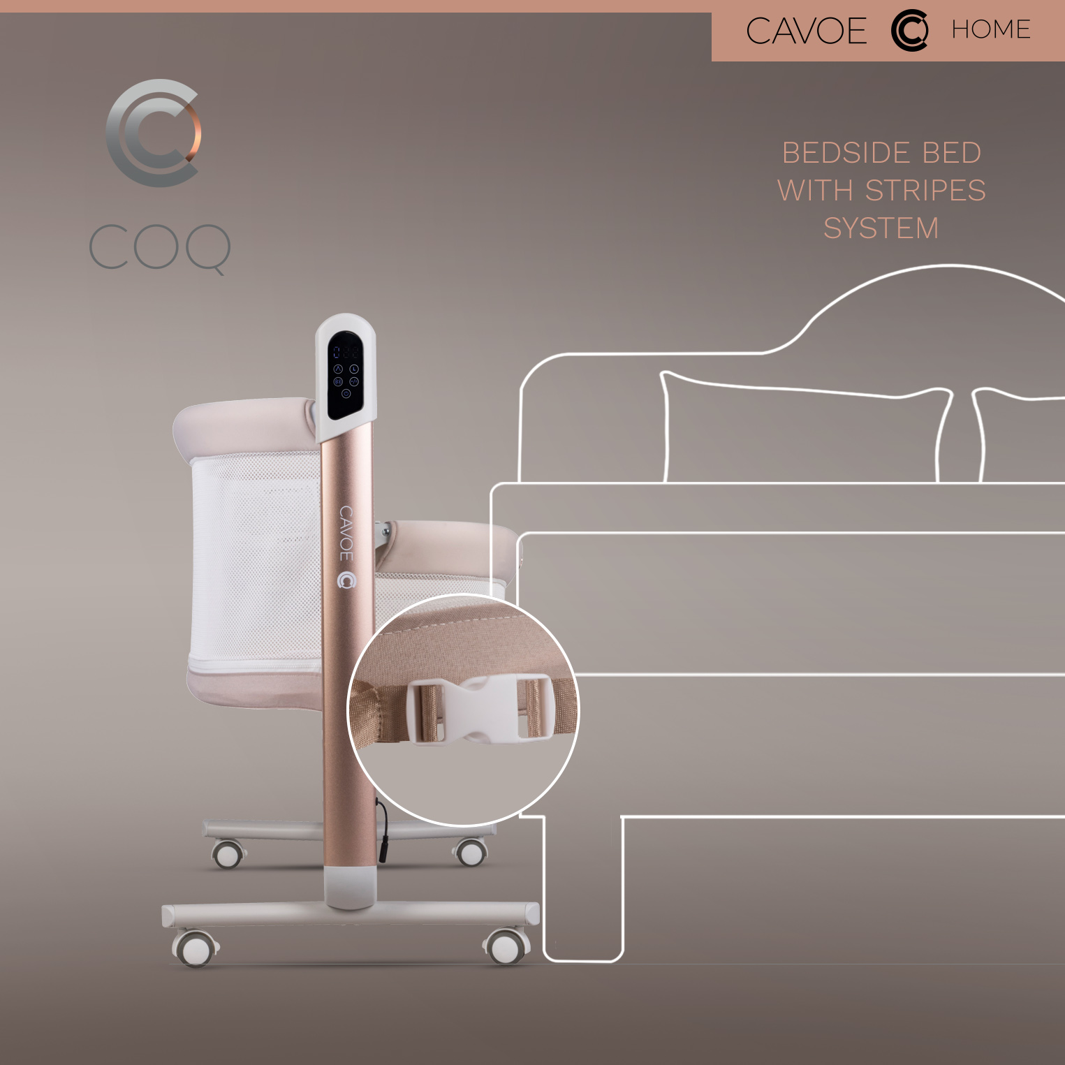 Elektrická kolébka 4v1 Cavoe COQ Cashmere