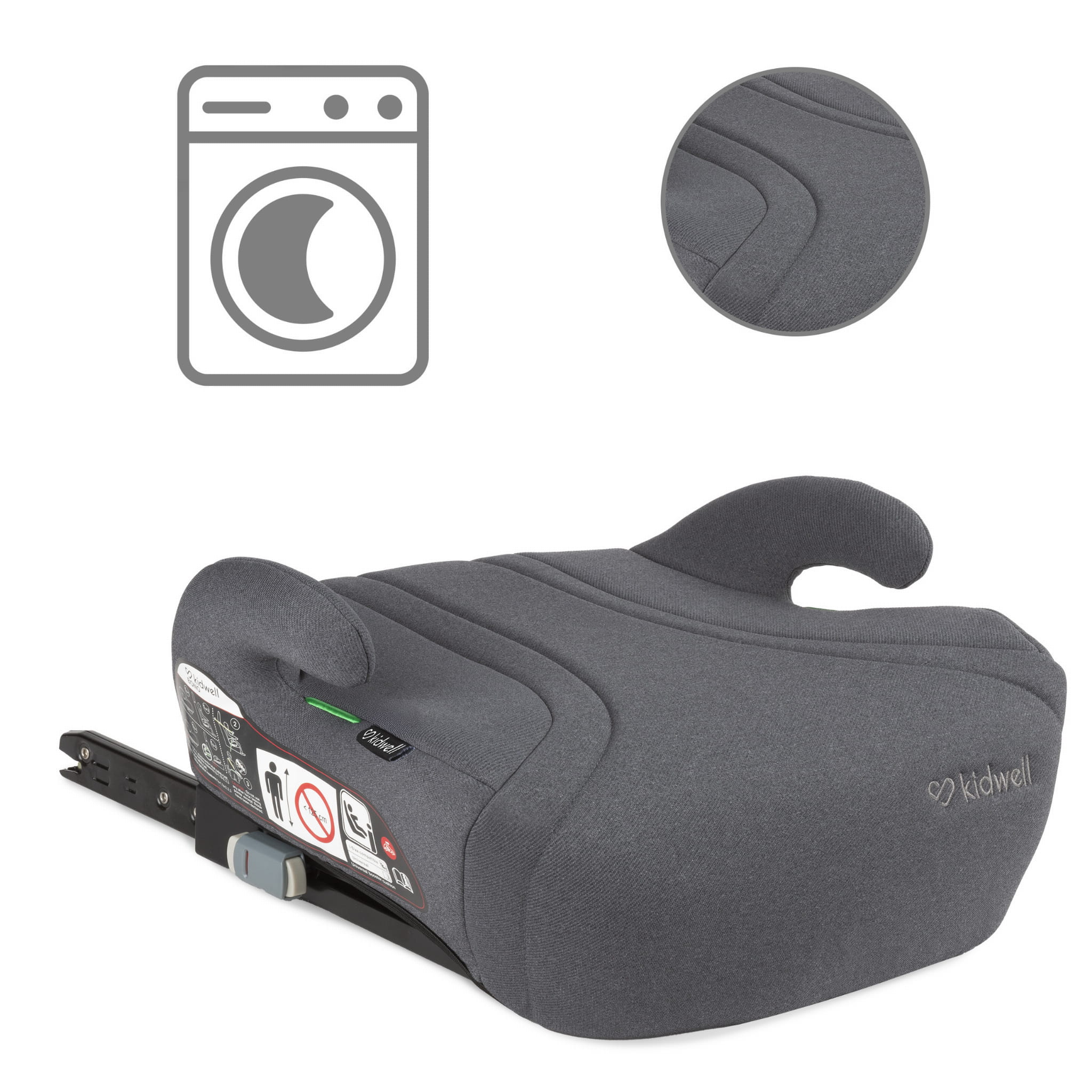 PODSEDÁK S I-SIZE KIDWELL BONO ŠEDÝ s isofixem prostorný a pohodlný