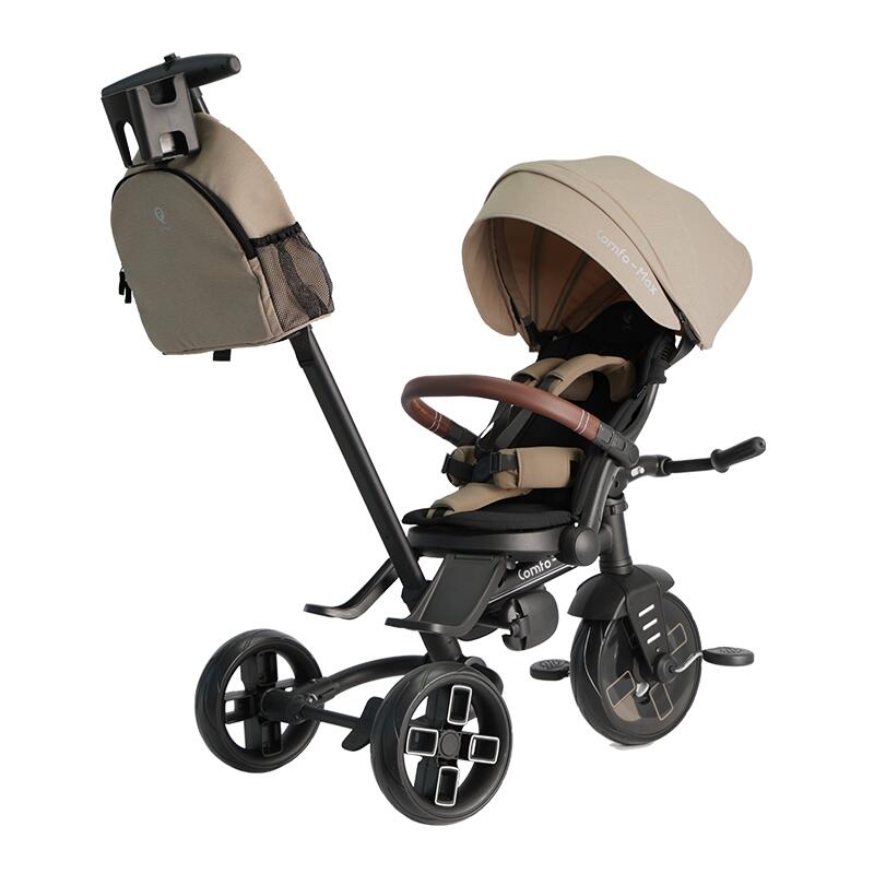 Multifunkční skládací tříkolka 8v1 Qplay Comfo Max coffee