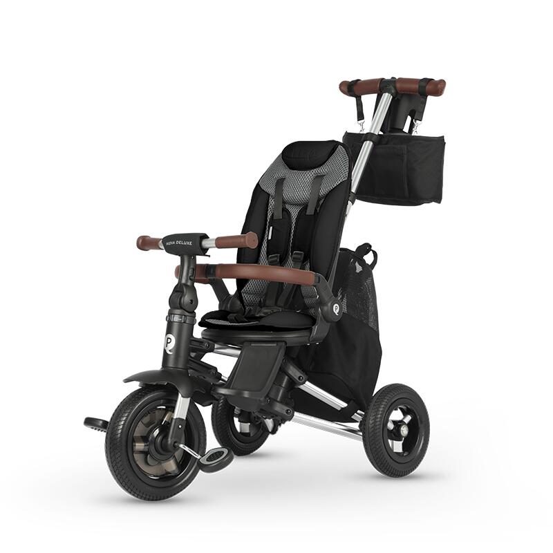 Qplay Nova Deluxe multifunkční skládací tříkolka s příslušenstvím black