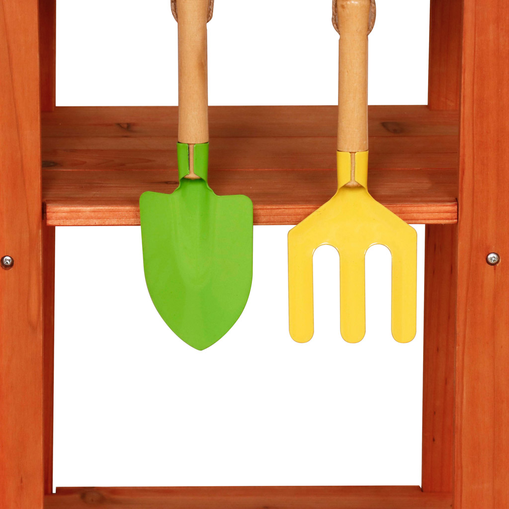 Dřevěné dětská zahradní kuchyňka LULILO Sable 116cm s kolečky a příslušenstvím