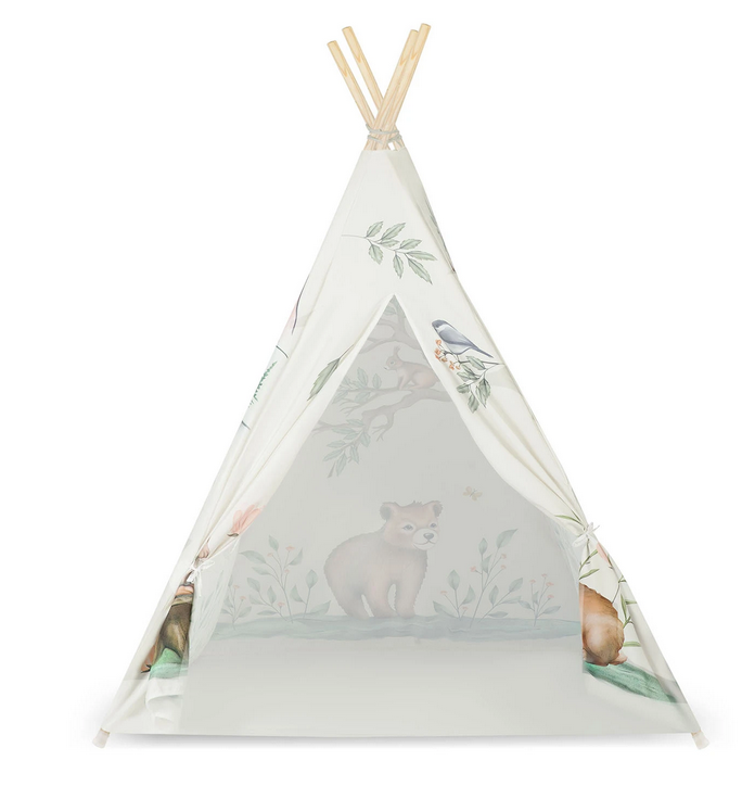 Dětské teepee stan Nukido - Lesní zvířátka
