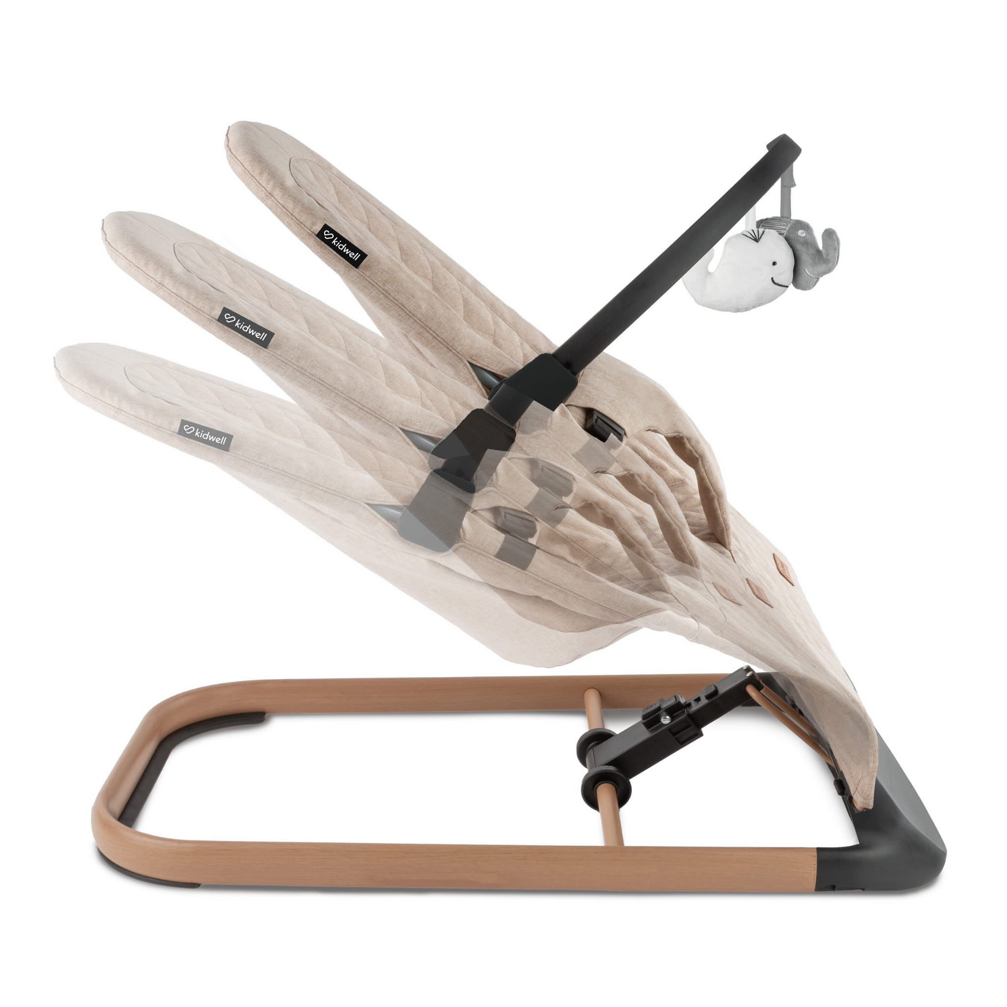 Houpací lehátko Kidwell LARO Beige/Wooden