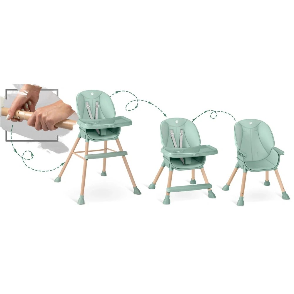 Dětská jídelní židlička Nukido Tilo zelená