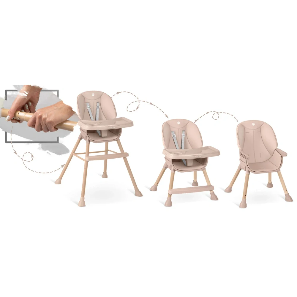 Dětská jídelní židlička Nukido Tilo růžová