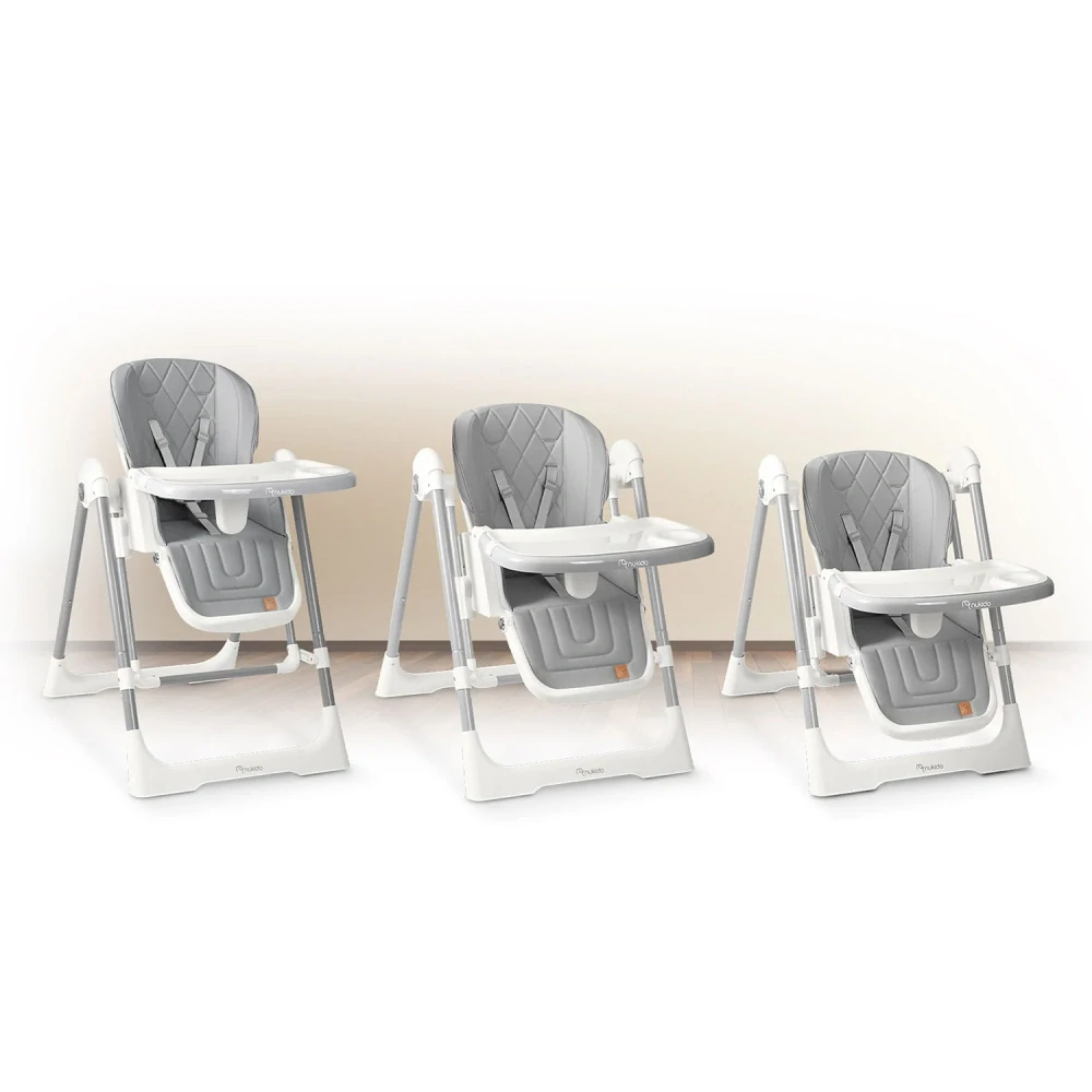 Dětská jídelní židlička a houpátko 3v1 Nukido Elite Grey
