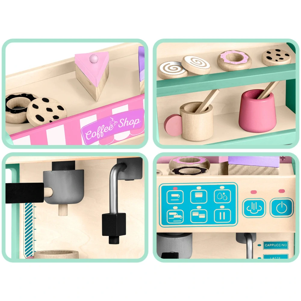 Kávovar Ricokids s mátovou barvou a cukrovím