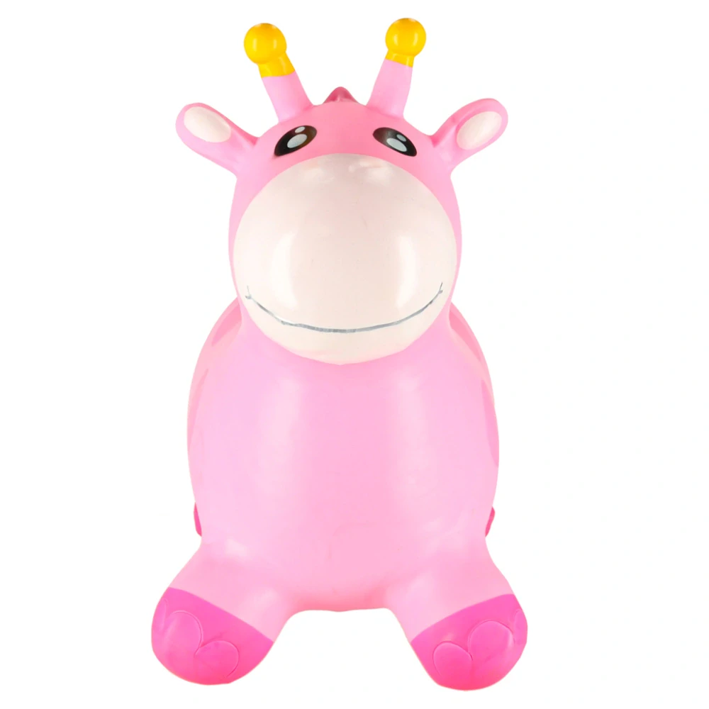 Hopsadlo gumové Žirafa růžová set skákadlo s pumpičkou