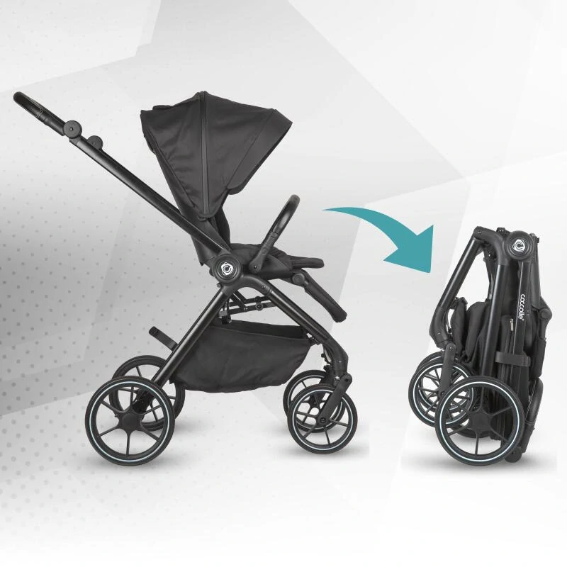 Kočárek Coccolle Serry 2v1 travel system Jat Black
