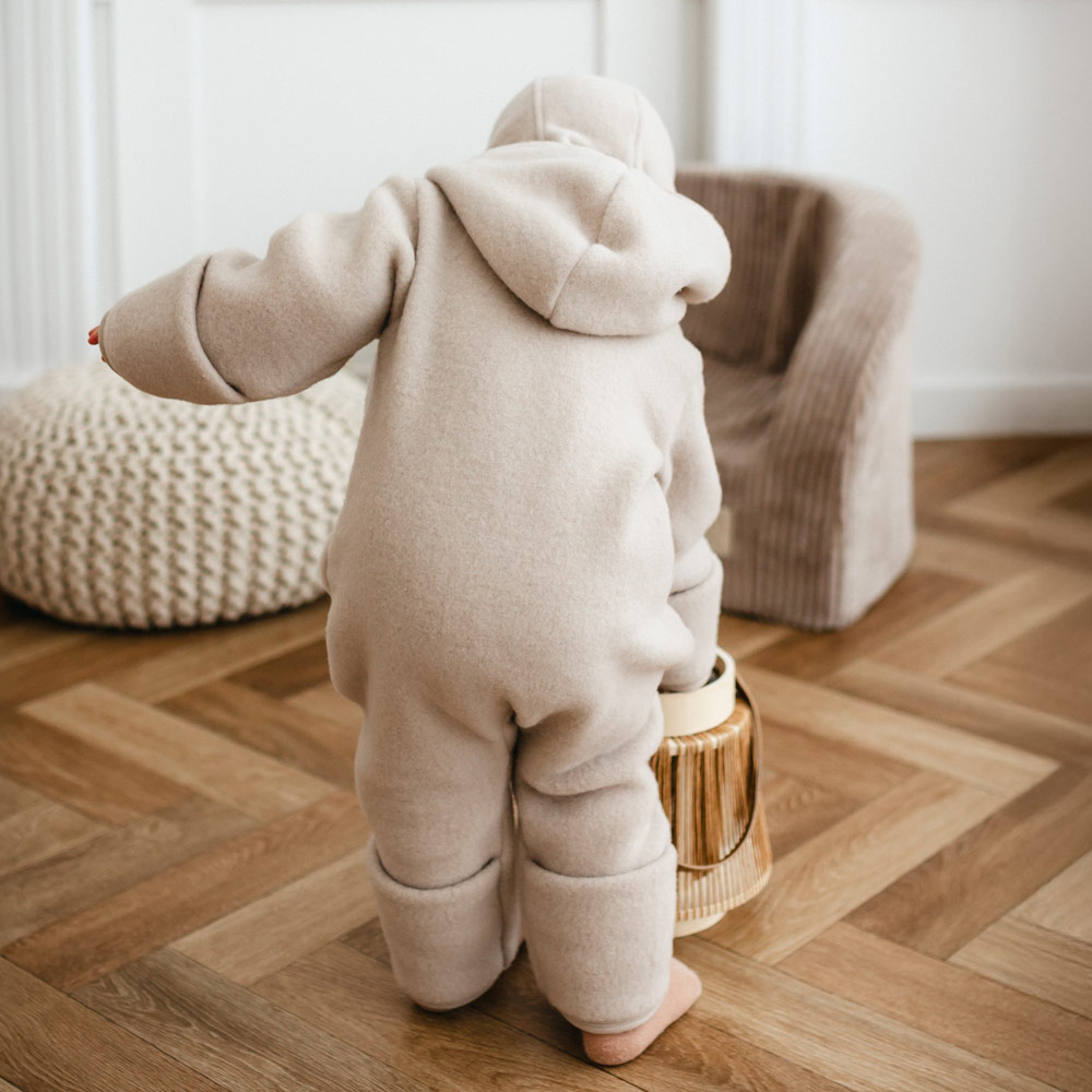 MERINO kombinéza béžová vel. 68/74