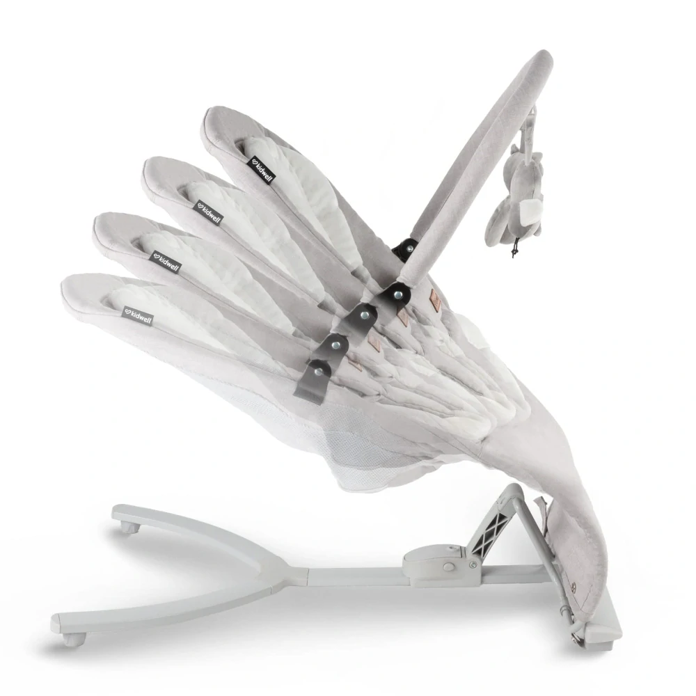 Houpací lehátko Kidwell RUBI šedo/bílé