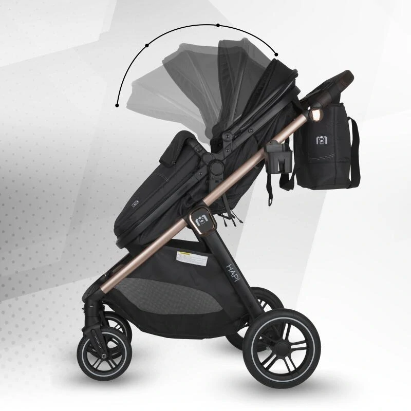 Travel systemí kočárek HAPI SOLEY Jet Black 3v1