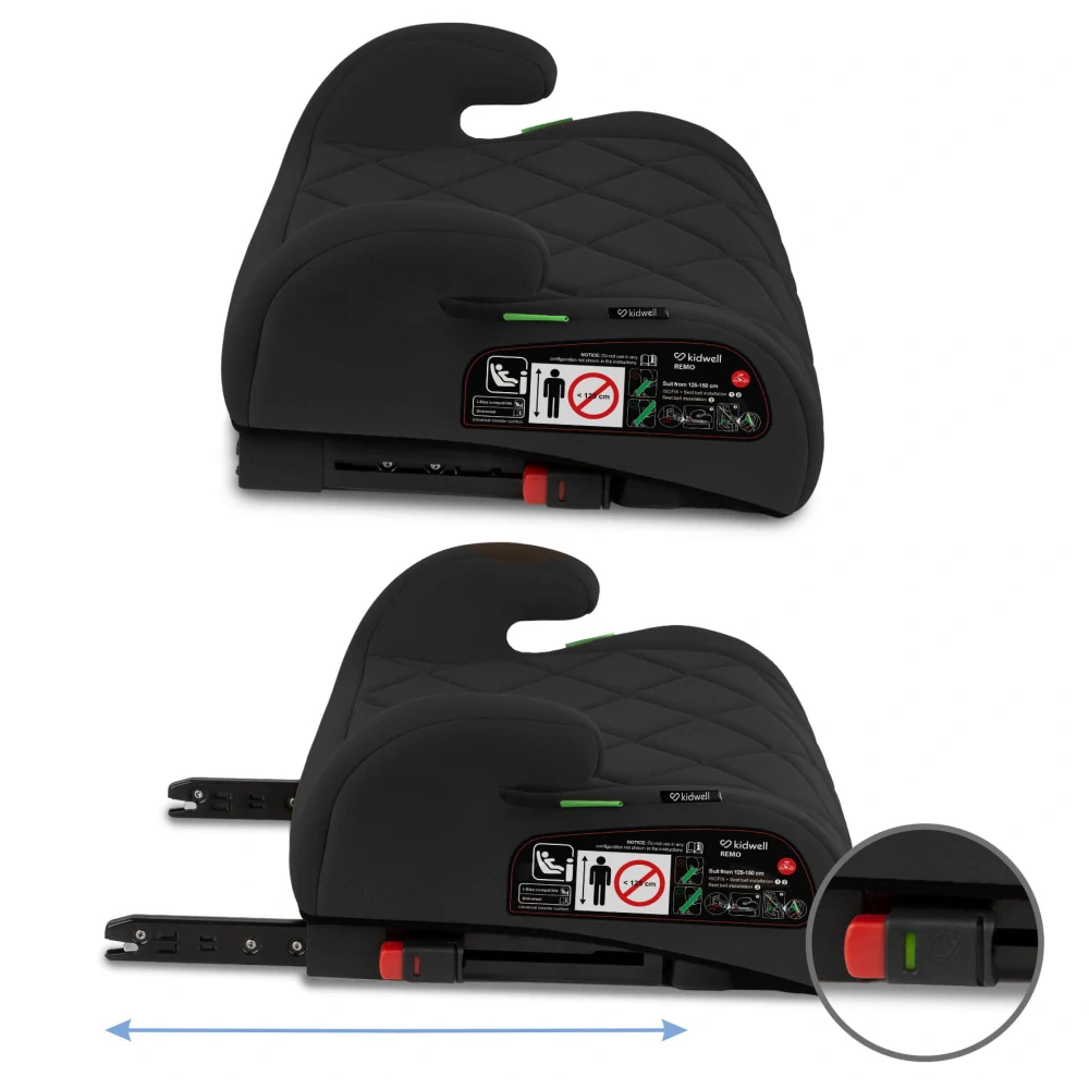 AUTOSEDAČKA/PODSEDÁK S I-SIZE KIDWELL REMO ČERNÝ s isofixem pohodlný a porostorný