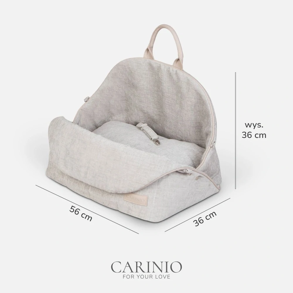 CARINIO AMIS 3v1 Dove - Pelíšek, přepravní taška, autosedačka pro zvířata