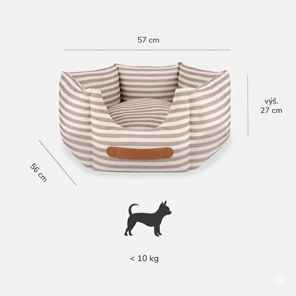 CARINIO HEXA Sand Strip S- Šestiúhelníkový pelíšek pro psy a kočky 