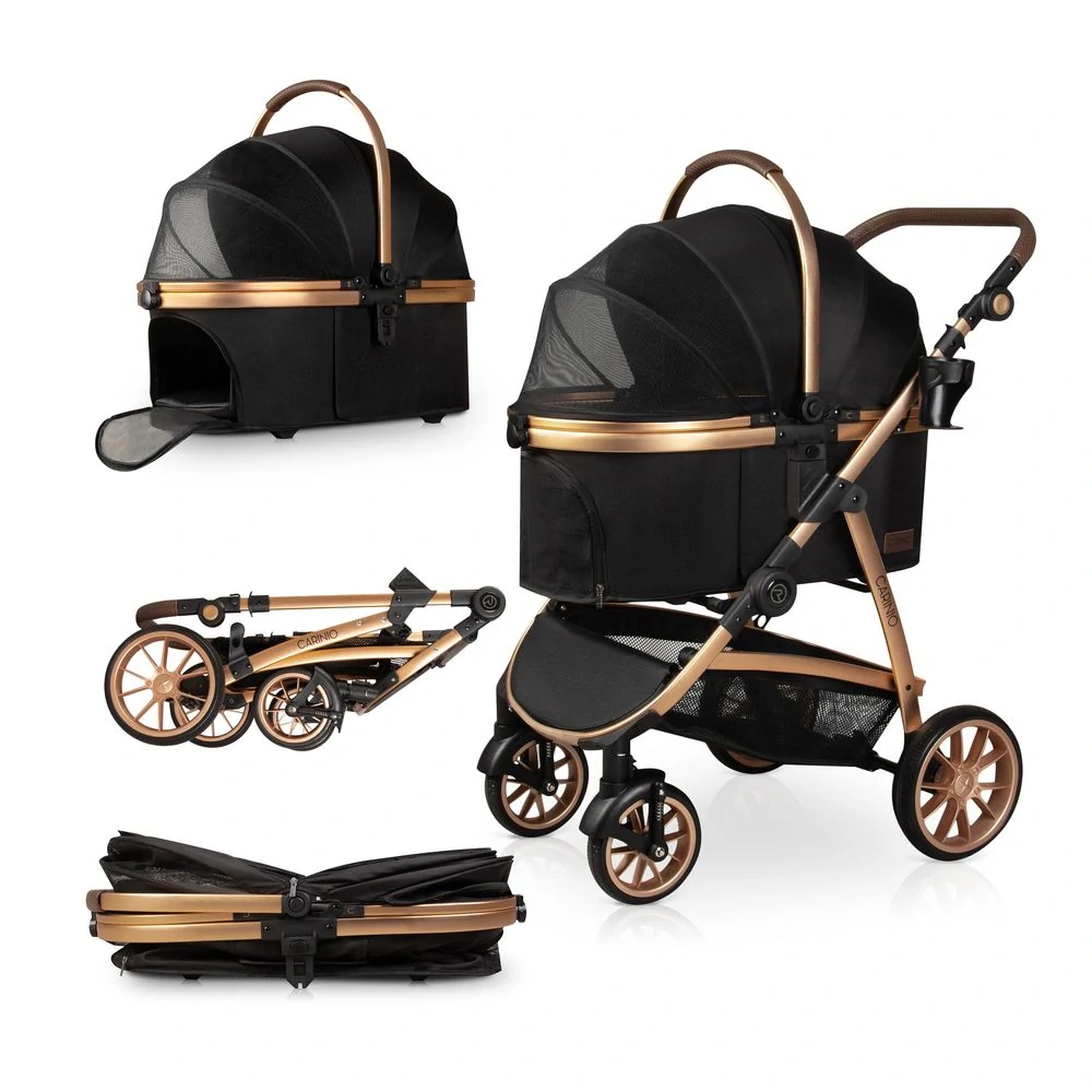 Kočárek Carinio NUKA CARBON Black pro mazlíčky