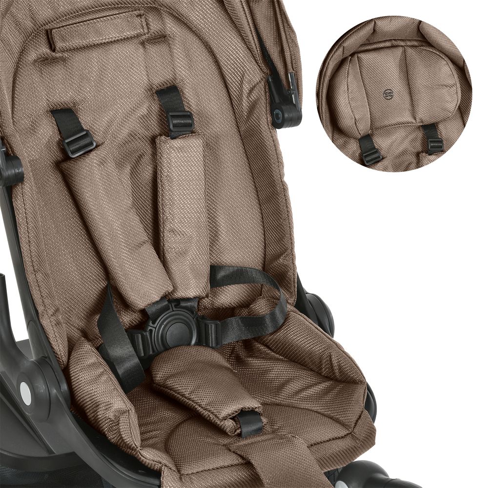 Multifunkční tříkolka El Camino VECTOR ME s hudbou a světlem - beige praline