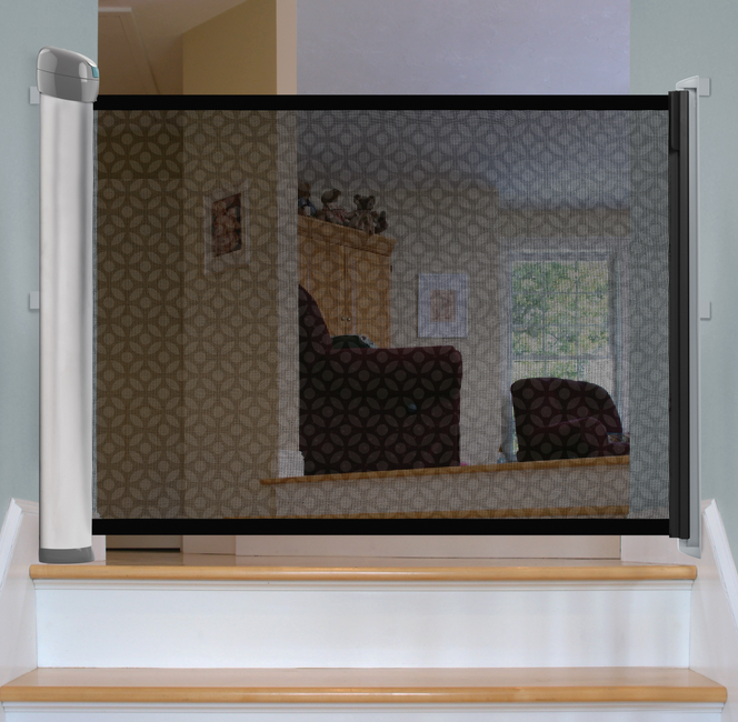 Bezpečnostní samorozváděcí bezpečnostní zábrana do dveří (šířka až 127 cm) Summer black