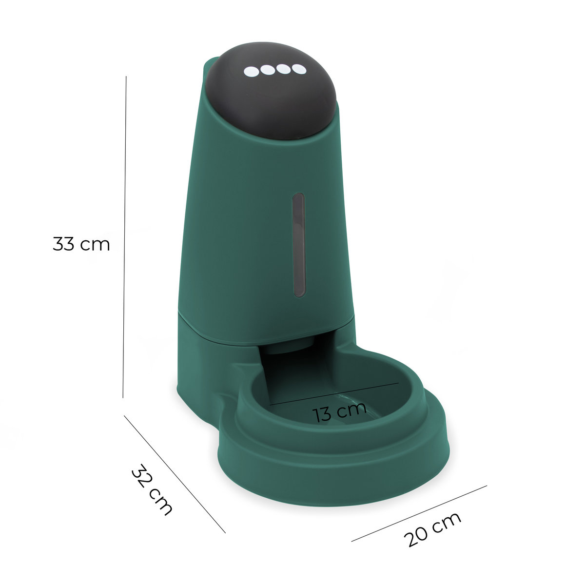 MilooPets Petportion Gravitační dávkovač krmiva pro psy a kočky 3,2 l – petrojevě modrý