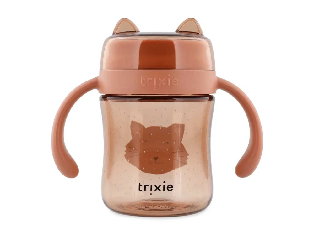 Učící tréninkový první hrneček 360° Trixie Kočička ( růžový)