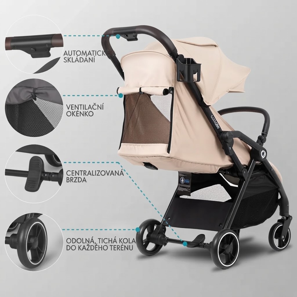 Sportovní kočárek Coccolle Arella Sand Beige