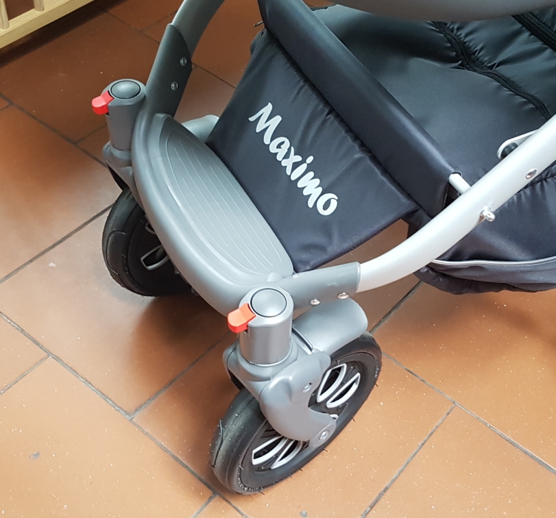 ND_přední náprava na kočárek kompletní šedá - maximo