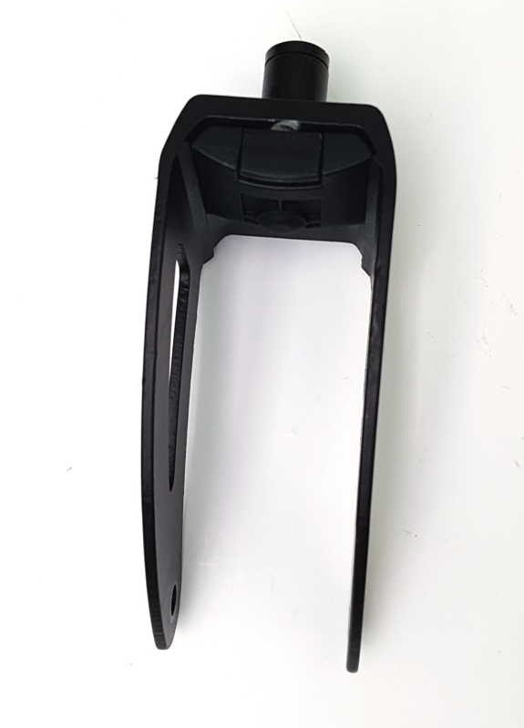 ND_závěs - vidlice na kolo kočárku X-lander XA - držák kovový s tlačítkem