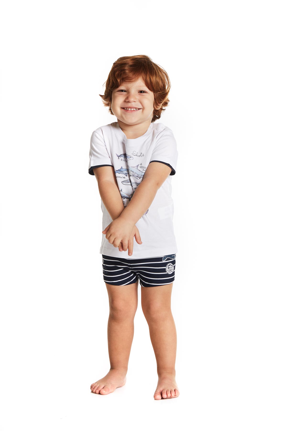 Dětské plavky zn.Losan se žraloky tmavě modré