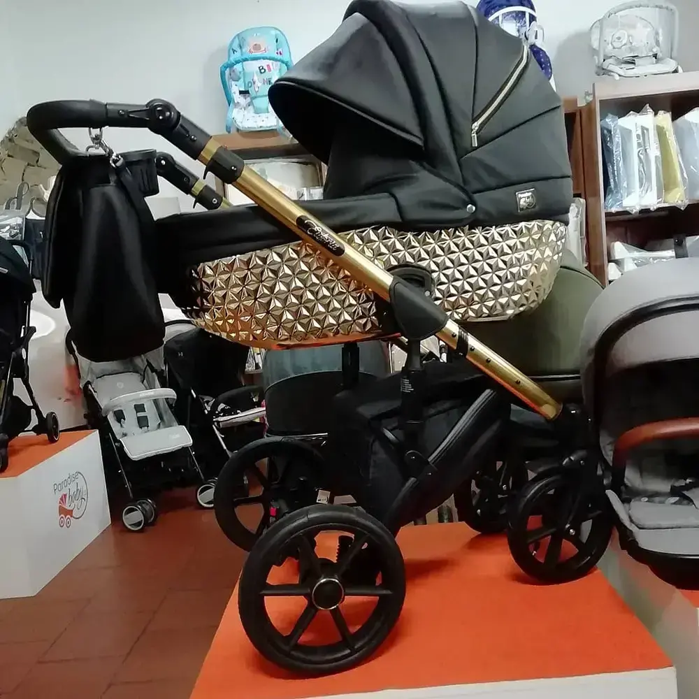Kombinovaný kočárek EUFORIA PREMIUM EP-2 gold/black