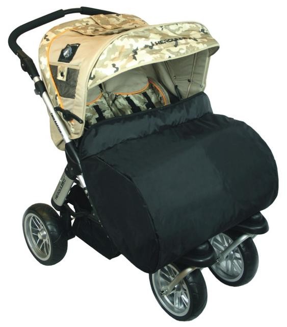 ND_nánožník DUO na dvojčatové kočárky sport Emitex - světle šedý