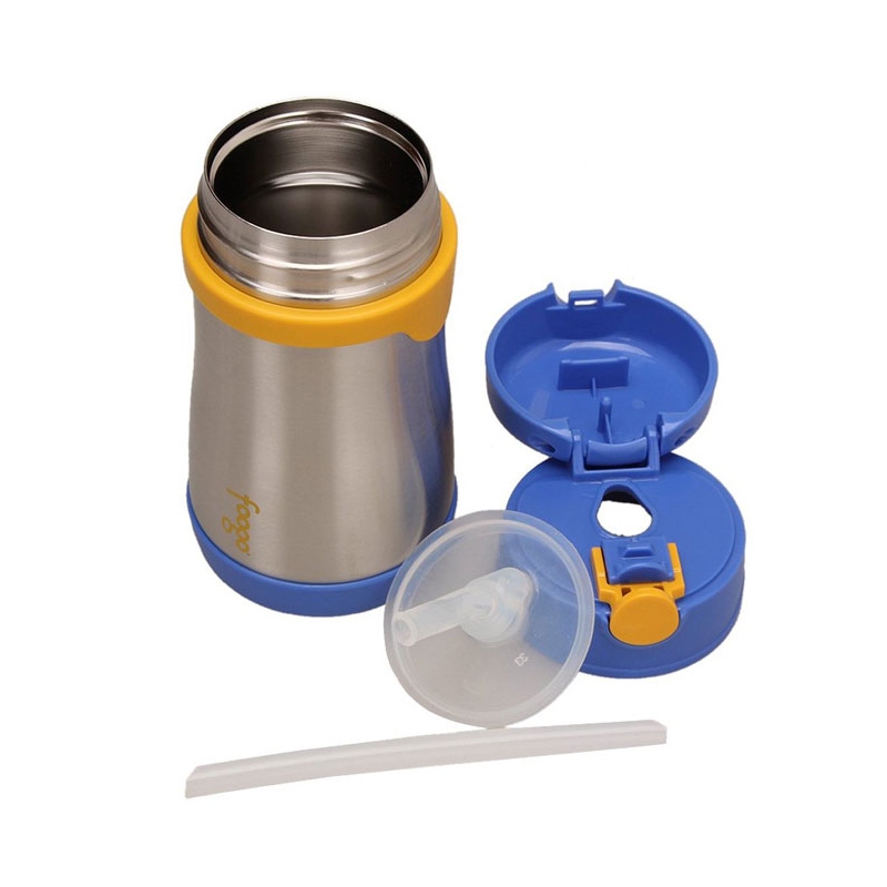 Kojenecká nerezová termoska THERMOS s brčkem 290ml modrá