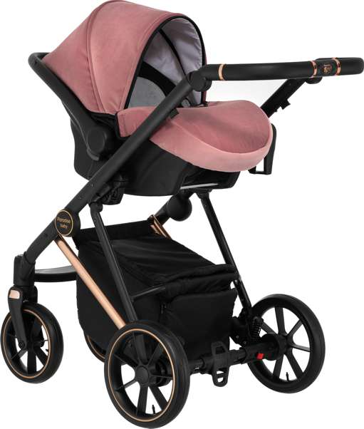 Kombinovaný kočárek Paradise Baby VR - pink 05