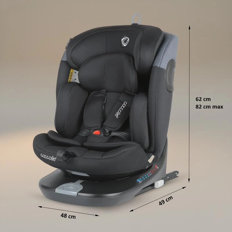 Autosedačka Coccolle Atira i-Size 40-150 cm (0-36 kg), 360° otočná, Diamond Black