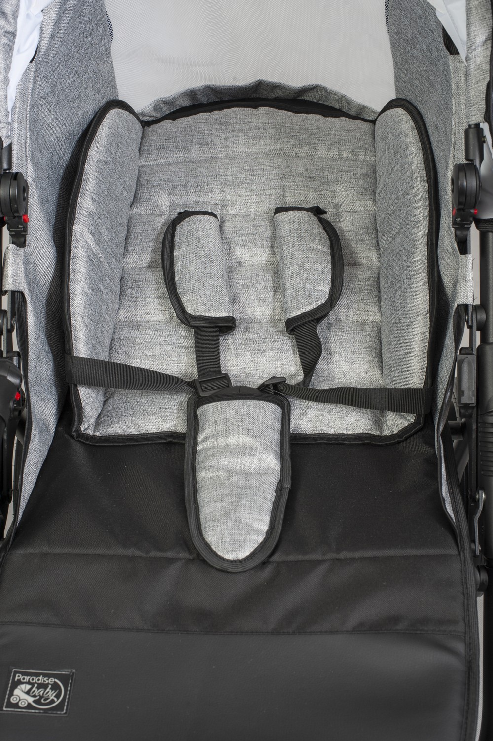 Náhradní polostrování na sportovní kočárek FANCY s nánožníkem a taškou - růžový