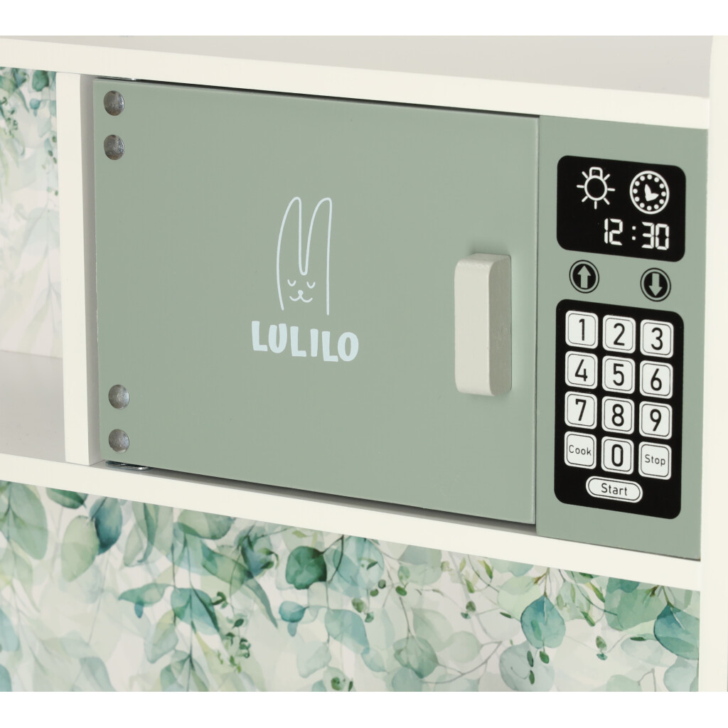 DŘEVĚNÁ KUCHYŇSKÁ LINKA MDF LULILO SALIKO S KÁVOVAREM NA ESPRESSO