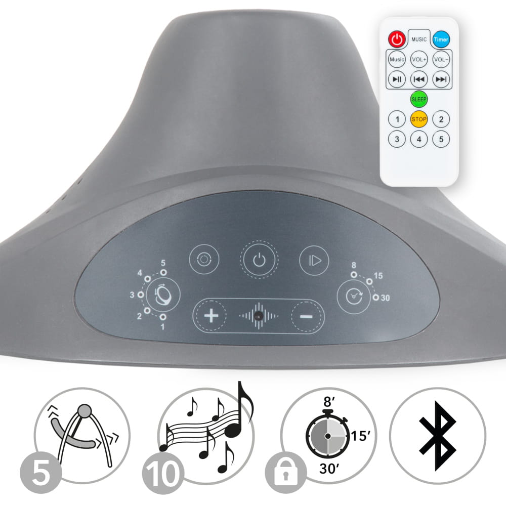 ELEKTRICKÉ houpátko KIDWELL LUXI 2v1 s moskytiérou a BLUETOOTH Dark Melange
