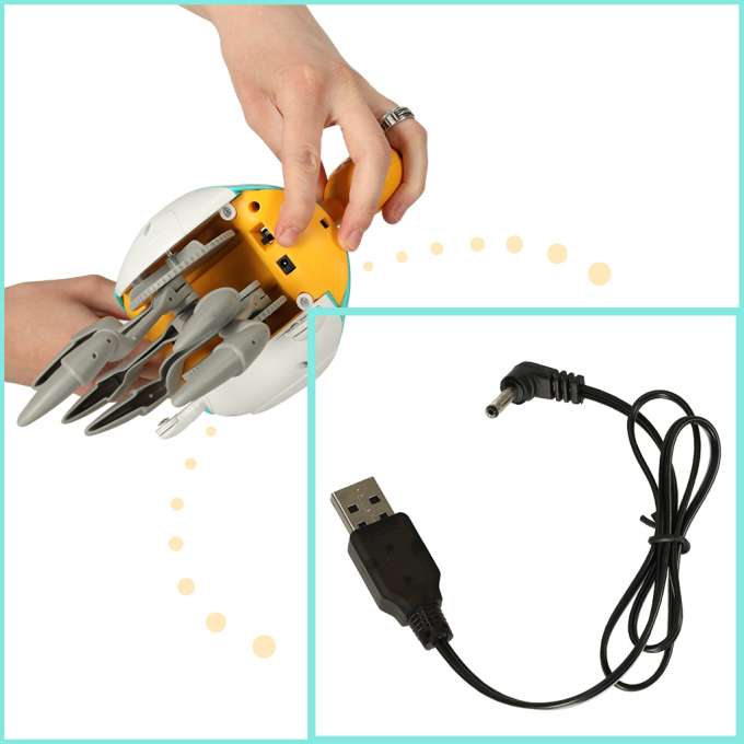 Interaktivní hračka krab - žlutý se zvukem a chodící