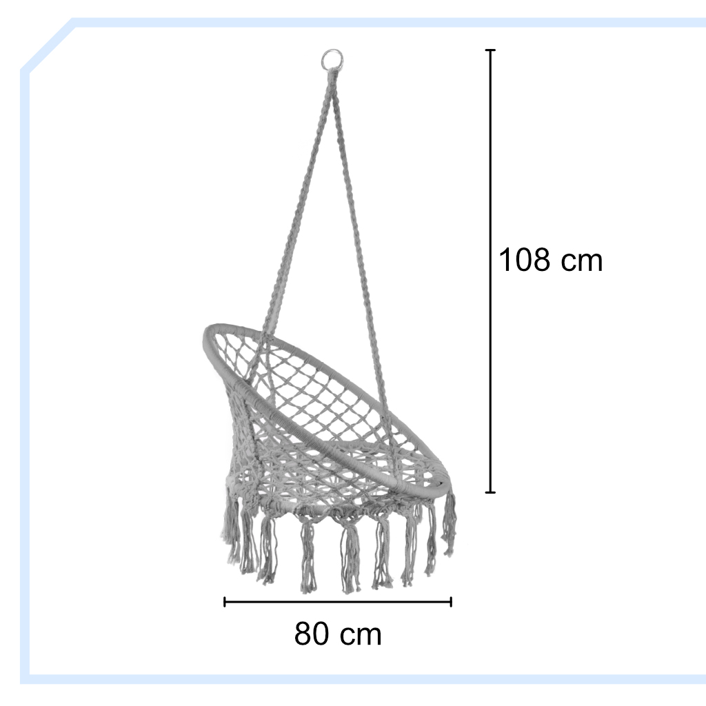 HOUPACÍ  SÍŤOVANÉ KŘESLO ŠEDÉ