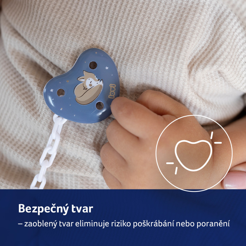 LOVI Řetízek na dudlík NIGHT&DAY Králíček svítící