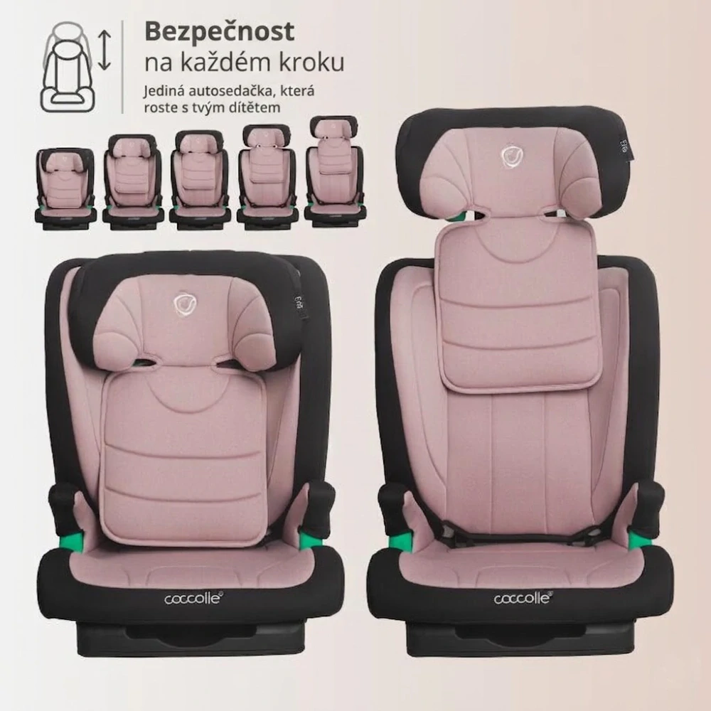 Autosedačka s isofixem, i-Size 100-150 cm Coccolle Eris Dessert rose