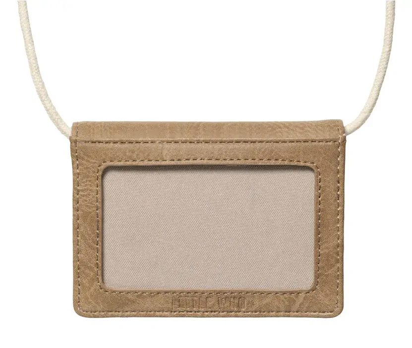 Dětská peněženka/taštička na krk z eco kůže Medvídek Lillesol