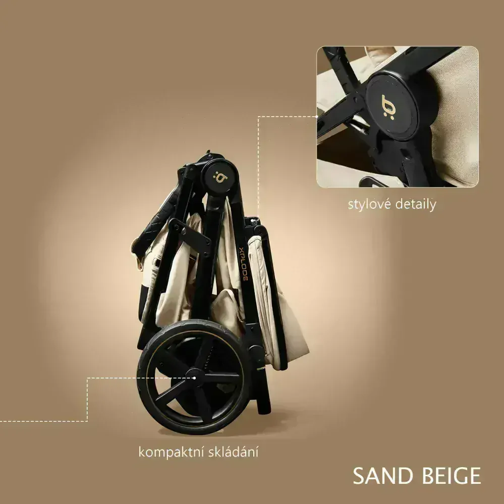 Sportovní kočárek Xplode Future Design Chrome Sand Beige