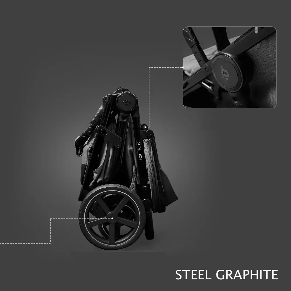 Sportovní kočárek Xplode Future Design Chrome Steel Graphite