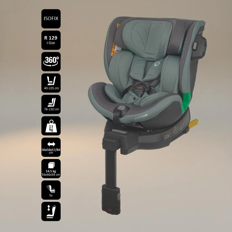 Autosedačka 0-36 kg 360° otočná Coccolle Mago Greenstone